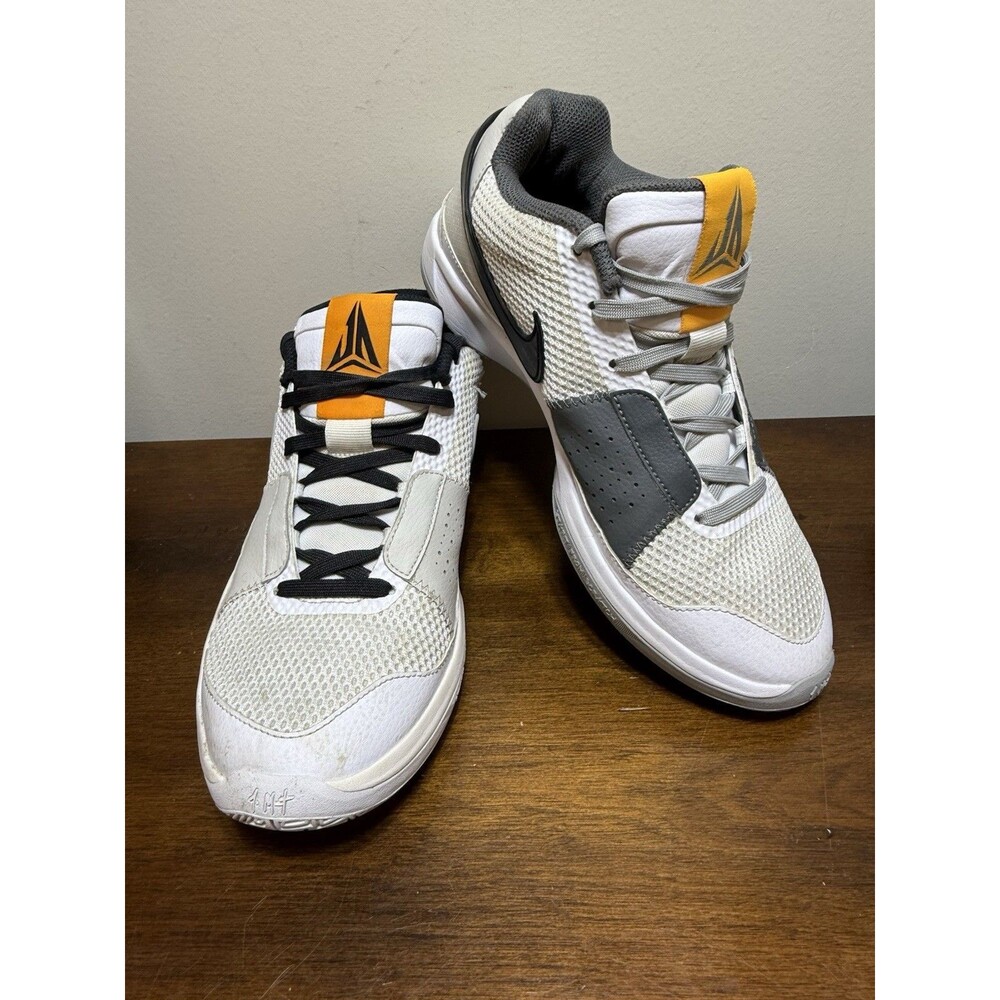Nike Ja 1 Light Smoke Grey Sneaker White Gray Black Yellow DR8785-100 2023 8.5M - Picture 2 of 10